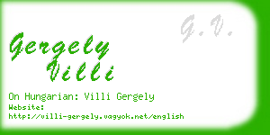 gergely villi business card